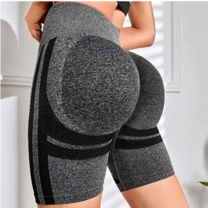 Gray Women's High-Waisted Shorts